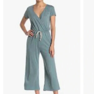 Double Zero Short Sleeve Cross Tie Front jumpsuit size Large